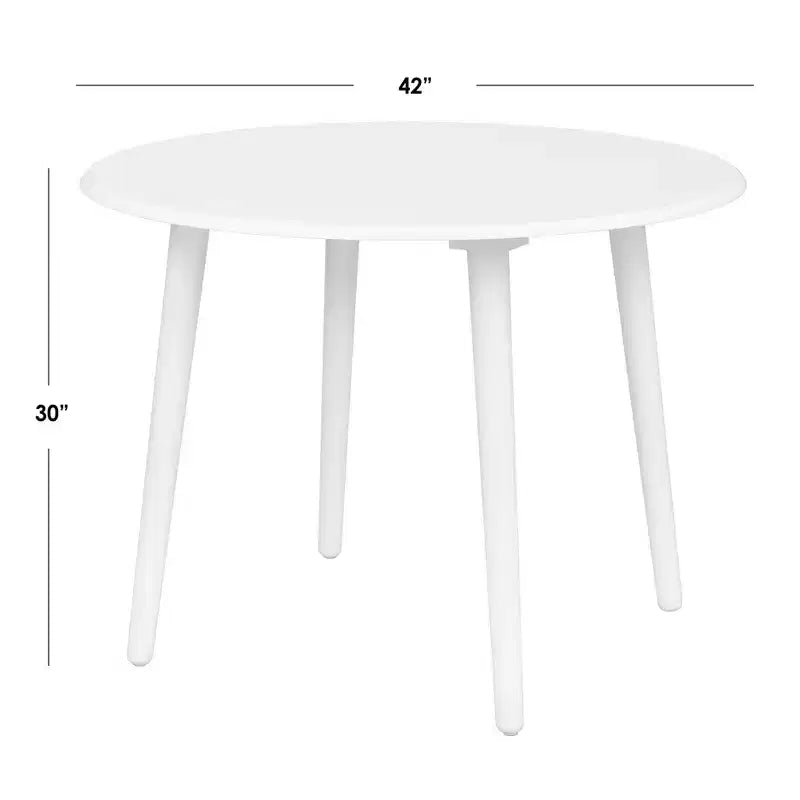 Buylateral 3pc 42" Florence Farmhouse Round Dining Set with Solid Wood Chairs Black