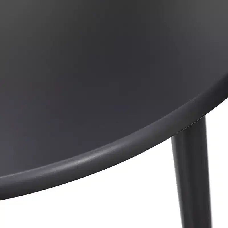 Buylateral 3pc 42" Florence Farmhouse Round Dining Set with Solid Wood Chairs Black