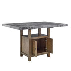 5pc Grayson Marble Counter Dining Set Gray/Driftwood - Steve Silver Co.