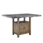 5pc Grayson Marble Counter Dining Set Gray/Driftwood - Steve Silver Co.