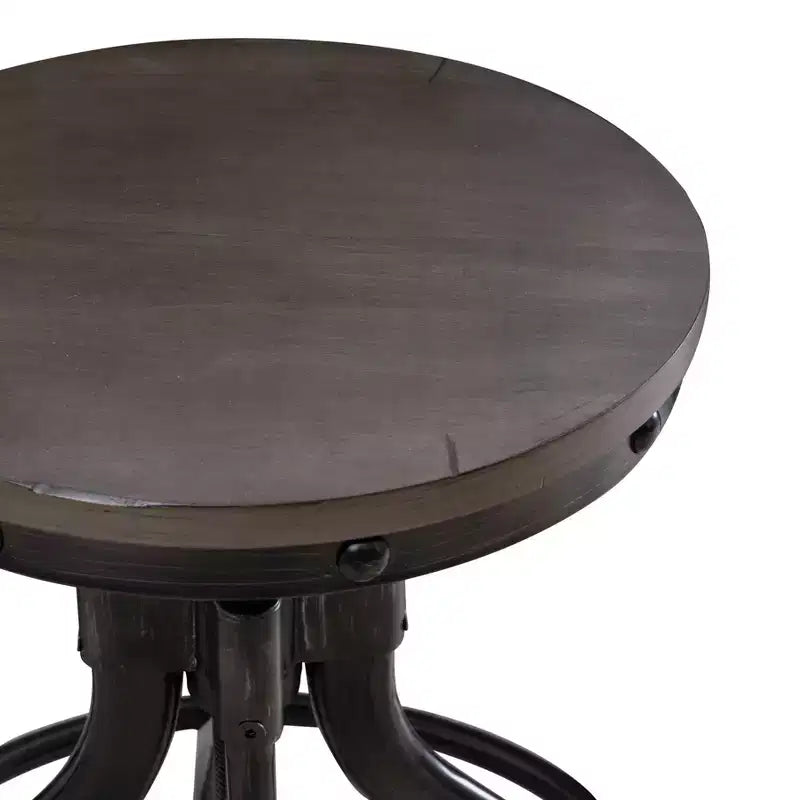 Powell 5pc Tormo Adjustable Round Counter Height Barstool Dining Set Gray