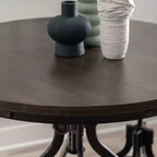 Powell 5pc Tormo Adjustable Round Counter Height Barstool Dining Set Gray