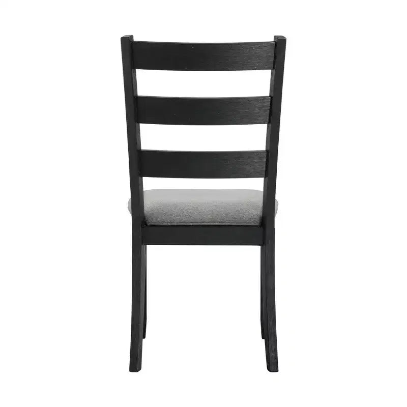 Picket House Furnishings 3pc Tuttle Drop Leaf Extendable Dining Table Set and 2 Chairs Gray/Black: Modern Rectangle Shape, Upholstered Chairs