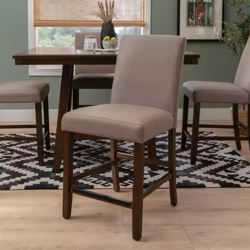 Powell 5pc Barnes Counter Height Dining Set Brown