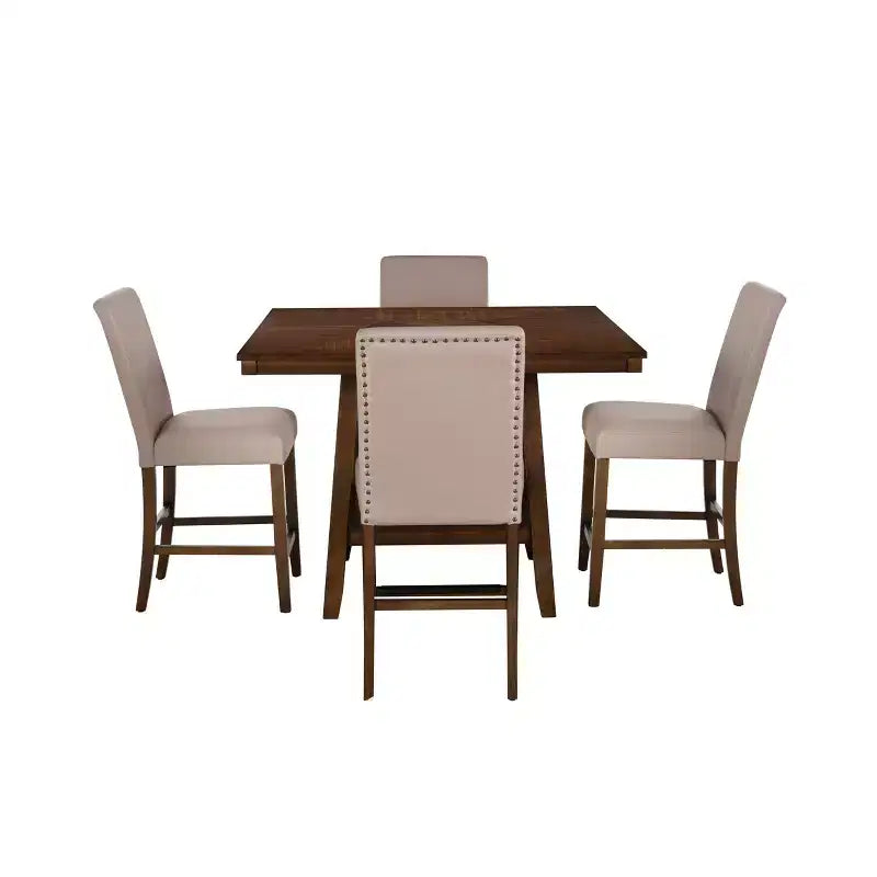 Powell 5pc Barnes Counter Height Dining Set Brown