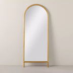 Arched 28"x70" Wood Framed Leaner Mirror Brass - Hearth & Hand™ with Magnolia