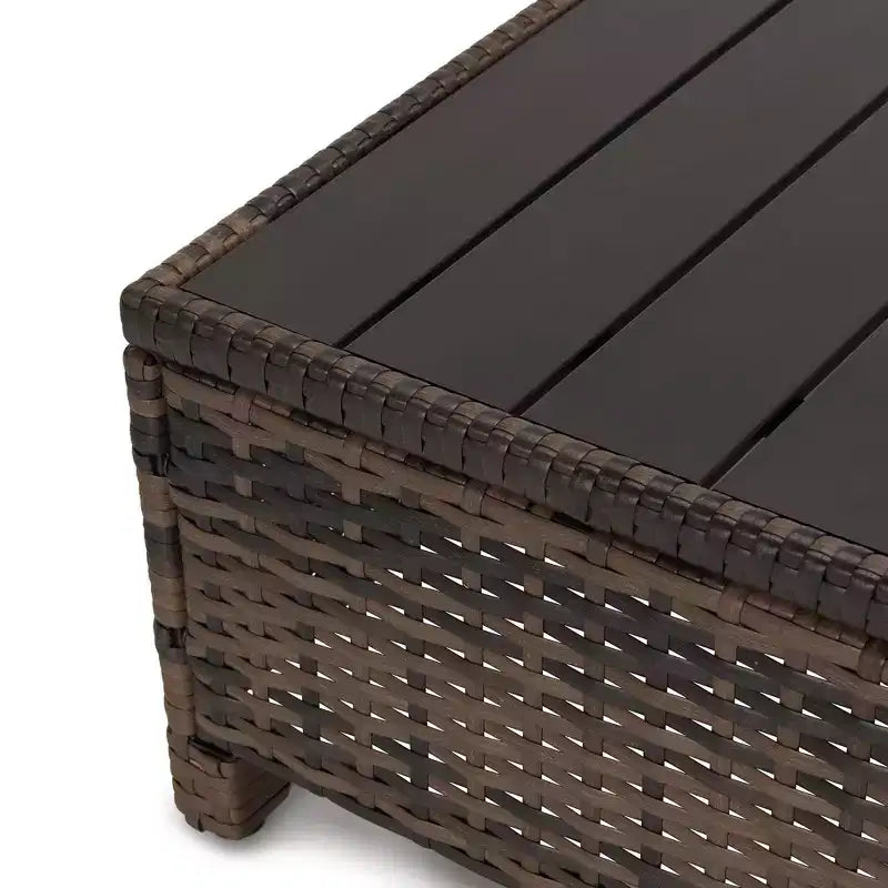 3-delige loungeset voor de tuin van wicker met kussens - EDYO LIVING