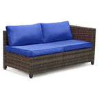 3-delige loungeset voor de tuin van wicker met kussens - EDYO LIVING
