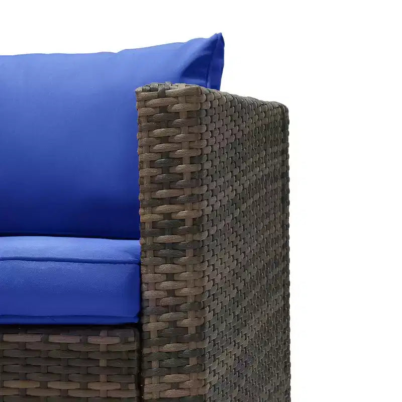3-delige loungeset voor de tuin van wicker met kussens - EDYO LIVING