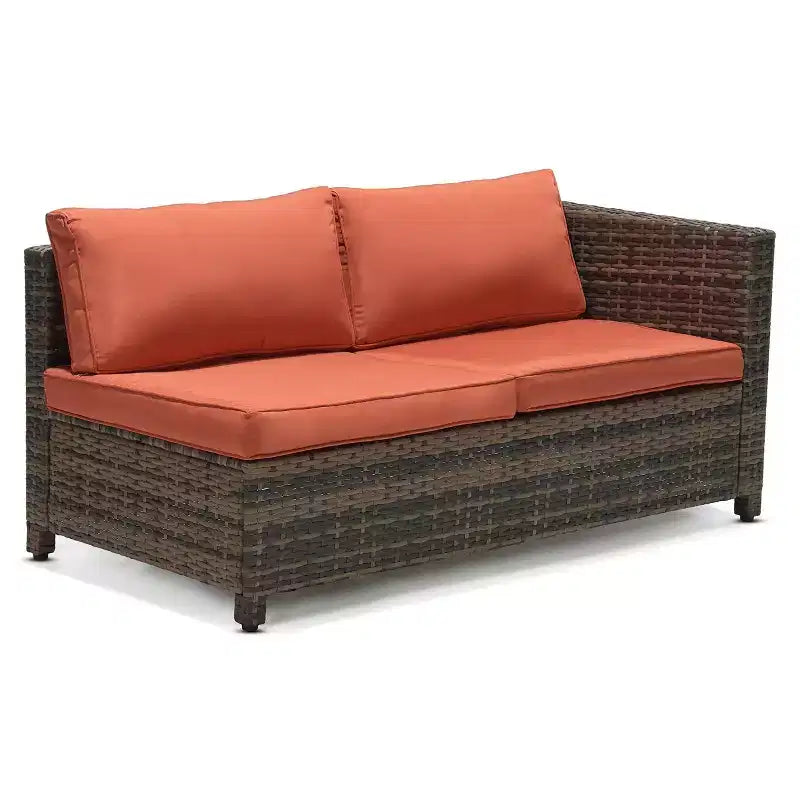3-delige loungeset voor de tuin van wicker met kussens - EDYO LIVING