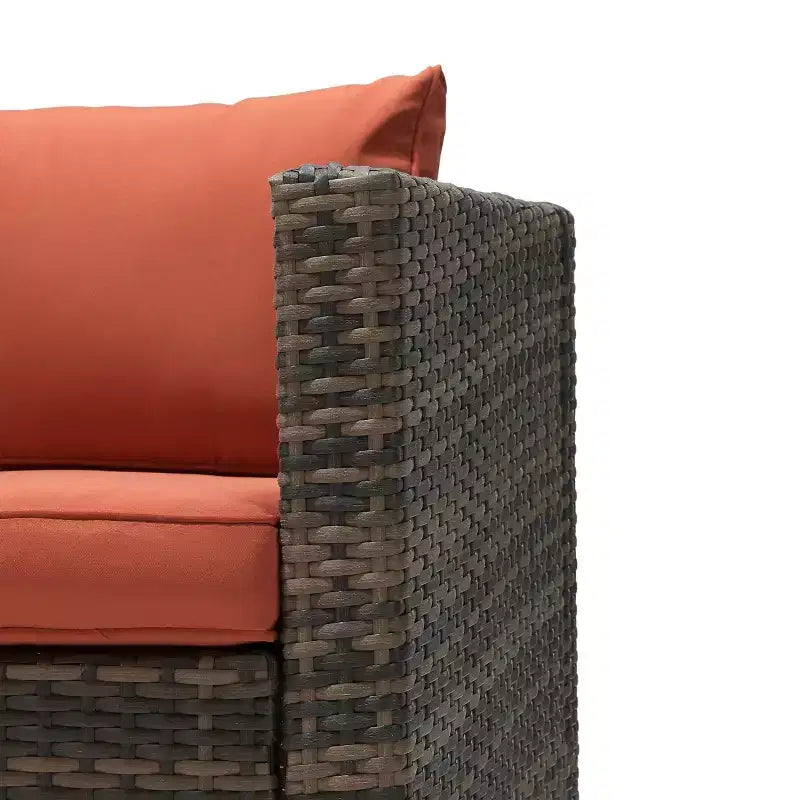 3-delige loungeset voor de tuin van wicker met kussens - EDYO LIVING