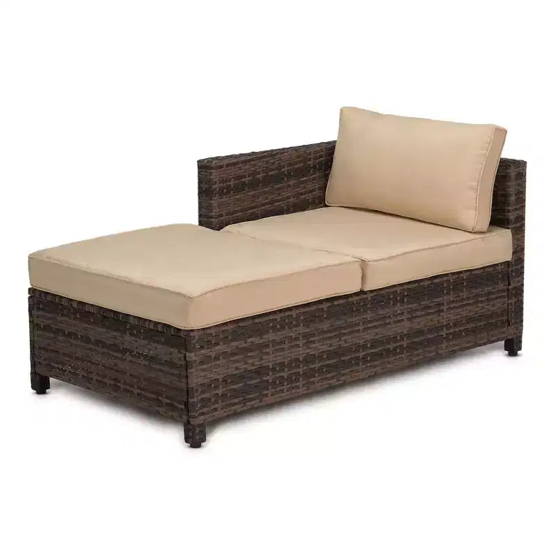 3-delige loungeset voor de tuin van wicker met kussens - EDYO LIVING