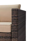 3-delige loungeset voor de tuin van wicker met kussens - EDYO LIVING