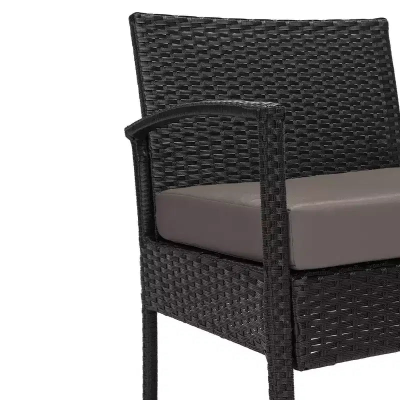 EDYO LIVING 3-delige loungeset van wicker voor terras en buiten