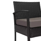 EDYO LIVING 3-delige loungeset van wicker voor terras en buiten