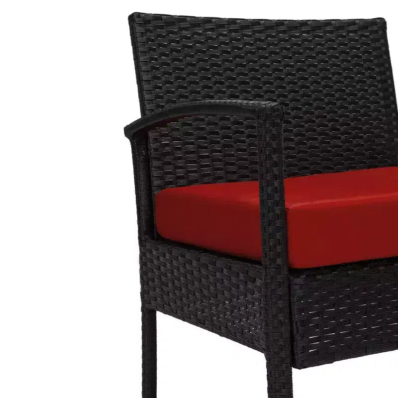 EDYO LIVING 3-delige loungeset van wicker voor terras en buiten