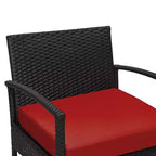 EDYO LIVING 3-delige loungeset van wicker voor terras en buiten