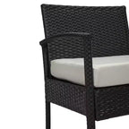 EDYO LIVING 3-delige loungeset van wicker voor terras en buiten