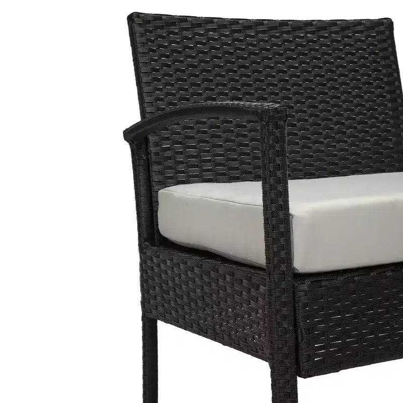 EDYO LIVING 3-delige loungeset van wicker voor terras en buiten