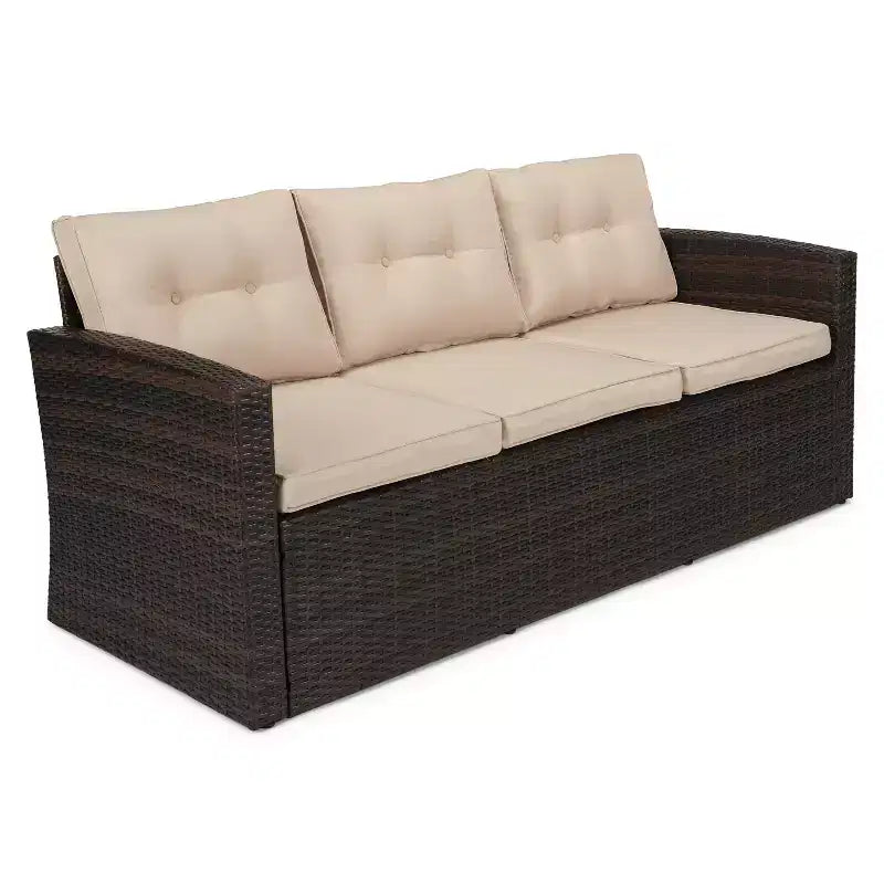 4-delige rotan loungeset voor buiten – EDYO LIVING