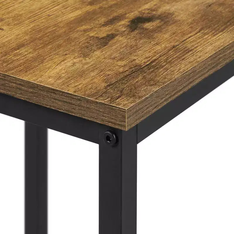 Yaheetech 5-delige eetkamerset met 1 vierkante tafel en 4 krukjes zonder rugleuning, keukentafelset