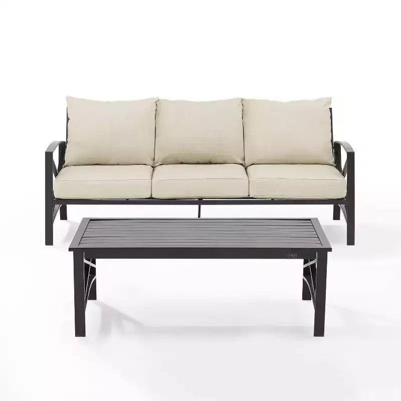 Crosley 2pc Kaplan Outdoor Sofa Set