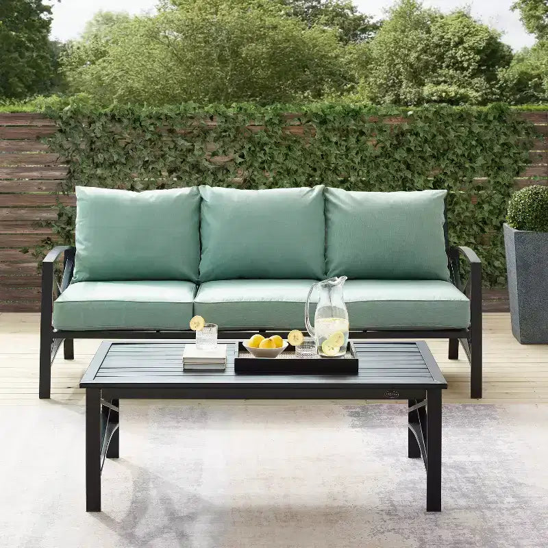 Crosley 2pc Kaplan Outdoor Sofa Set