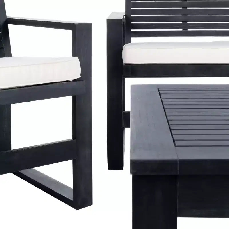 Ozark 4-delige terrasmeubelset - voor binnen/buiten - FOX6007 - Safavieh Couture