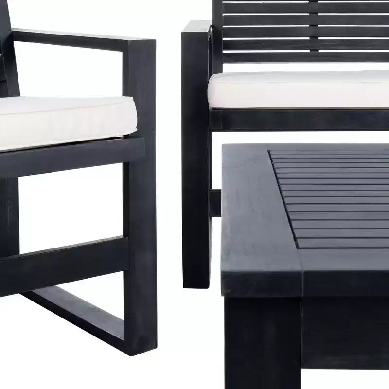 Ozark 4-delige terrasmeubelset - voor binnen/buiten - FOX6007 - Safavieh Couture