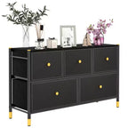 Costway 5/6/8-Drawer Fabric Dresser Tower Wide Chest of Drawers Storage Organizer Bedroom