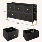 Fabric Dresser Tower with Foldable Drawers – 6 or 8 Drawer Storage Organizer