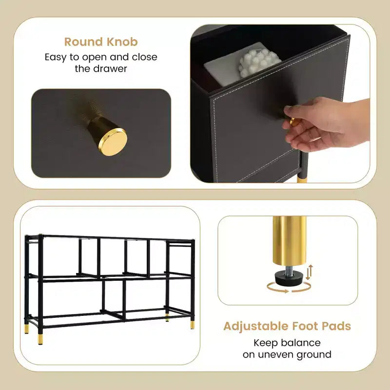 Fabric Dresser Tower with Foldable Drawers – 6 or 8 Drawer Storage Organizer