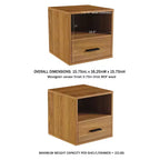 Stackable Cube End Table with Drawer