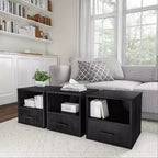Stackable Cube End Table with Drawer