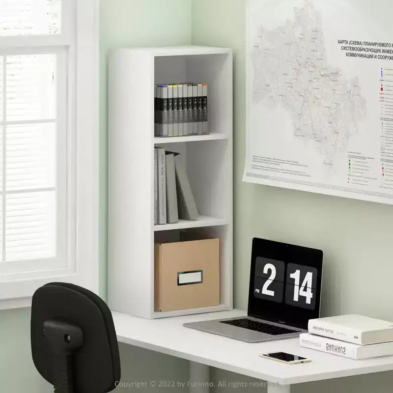 3-Tier Open Bookcase Storage Shelf Organizer