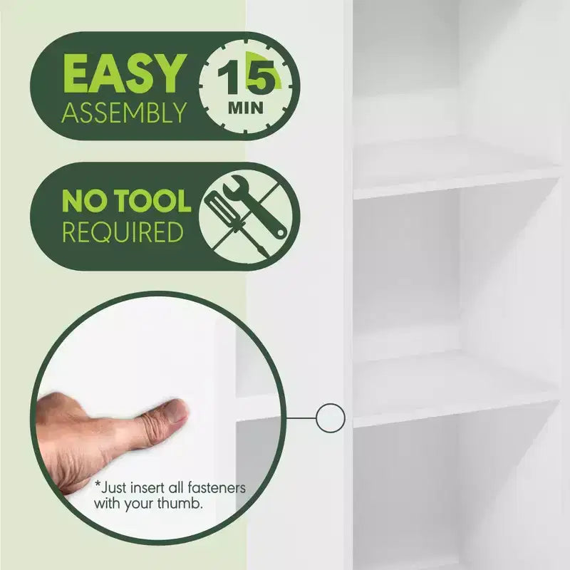 3-Tier Open Bookcase Storage Shelf Organizer