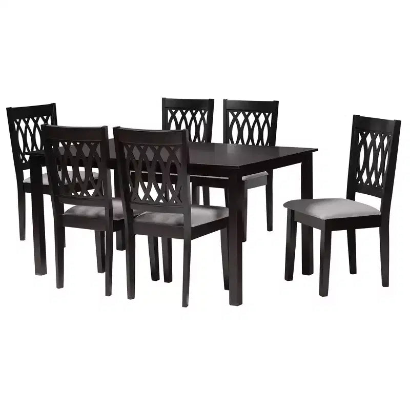 Baxton Studio Florencia Modern Fabric and Wood Dining Set