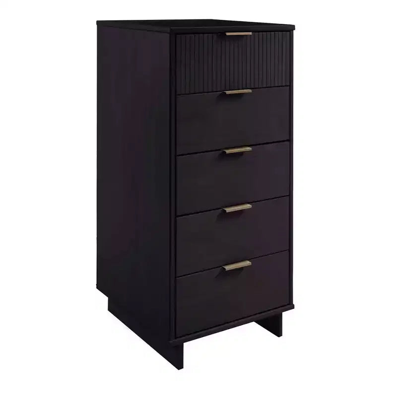 Manhattan Comfort 3pc Granville Narrow Chest with Dresser and Nightstand Bedroom Set