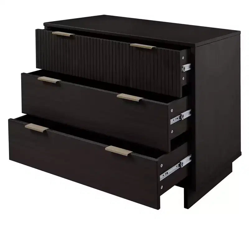 Manhattan Comfort 3pc Granville Narrow Chest with Dresser and Nightstand Bedroom Set