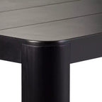 Plank+Beam 72 Modern Rounded Solid Wood Dining Table Set with 2 Benches