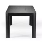 Plank+Beam 72 Modern Rounded Solid Wood Dining Table Set with 2 Benches