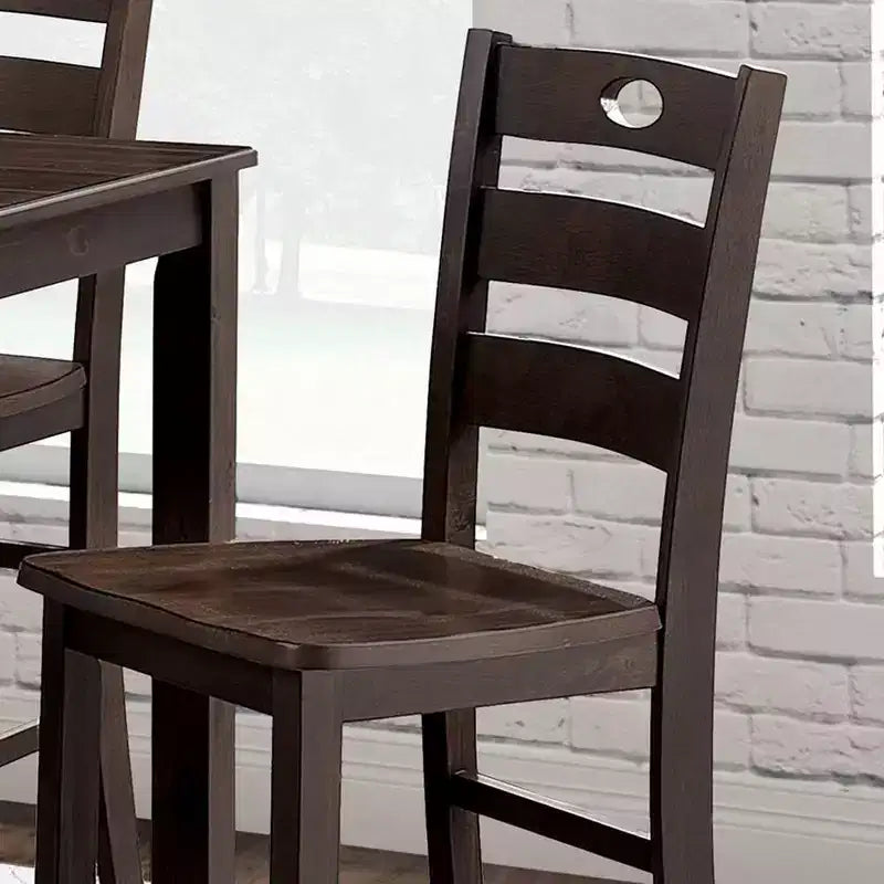 HOMES: Inside + Out 5pc Danca Transitional Square Counter Height Dining Set