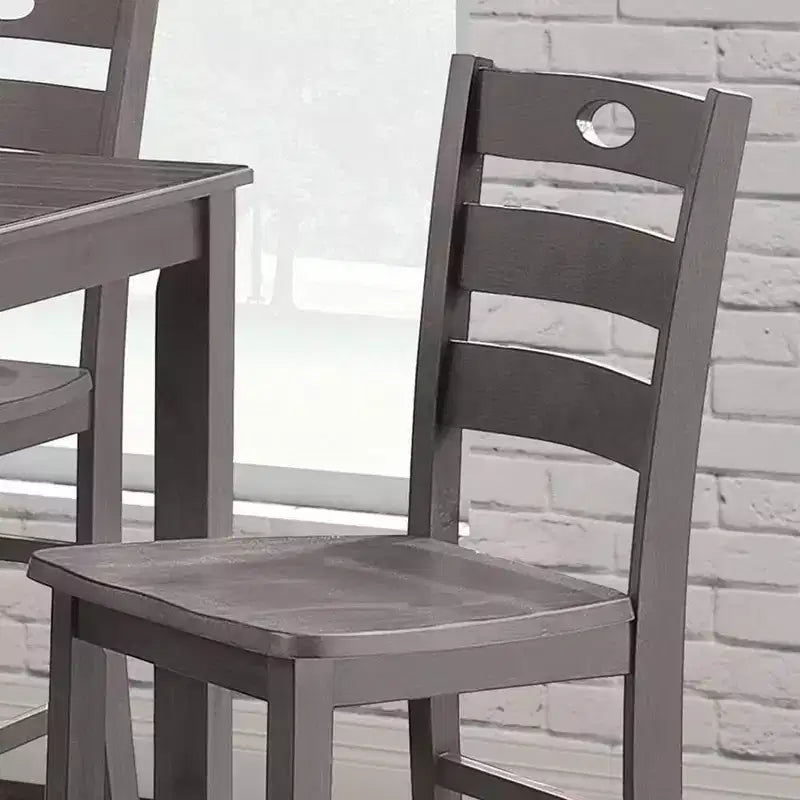 HOMES: Inside + Out 5pc Danca Transitional Square Counter Height Dining Set