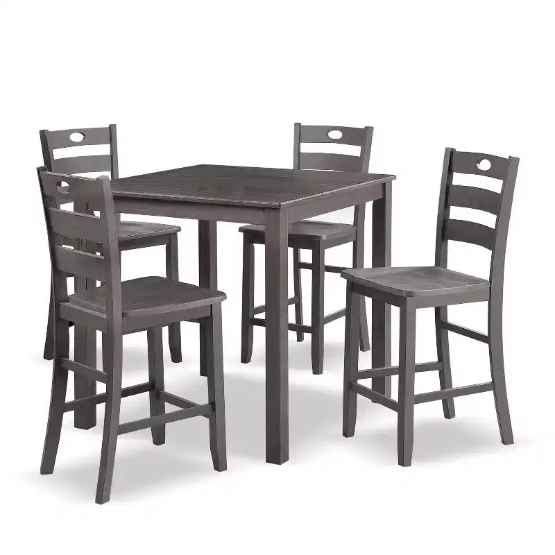 HOMES: Inside + Out 5pc Danca Transitional Square Counter Height Dining Set